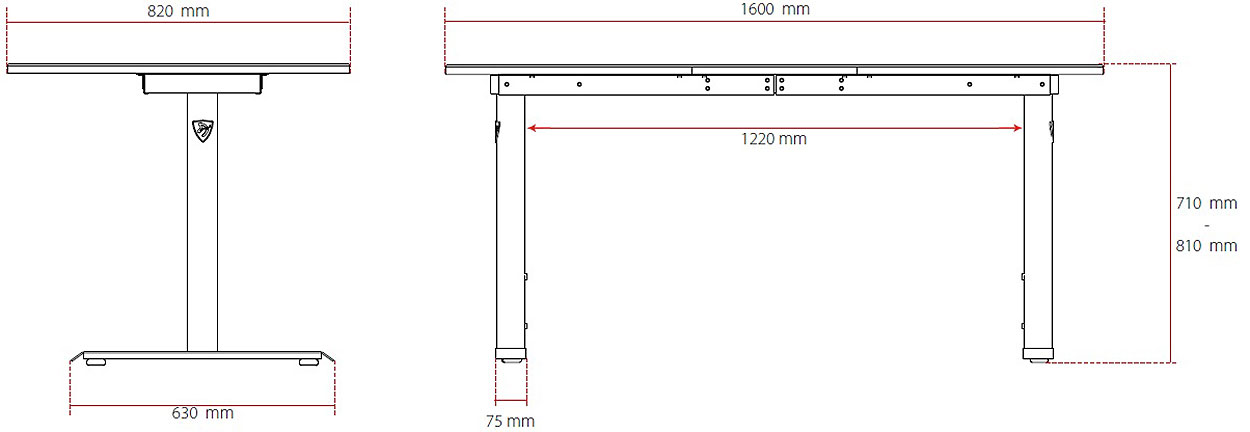 Arozzi - ARENA-NA-PURE-BLACK - Computer Desks
