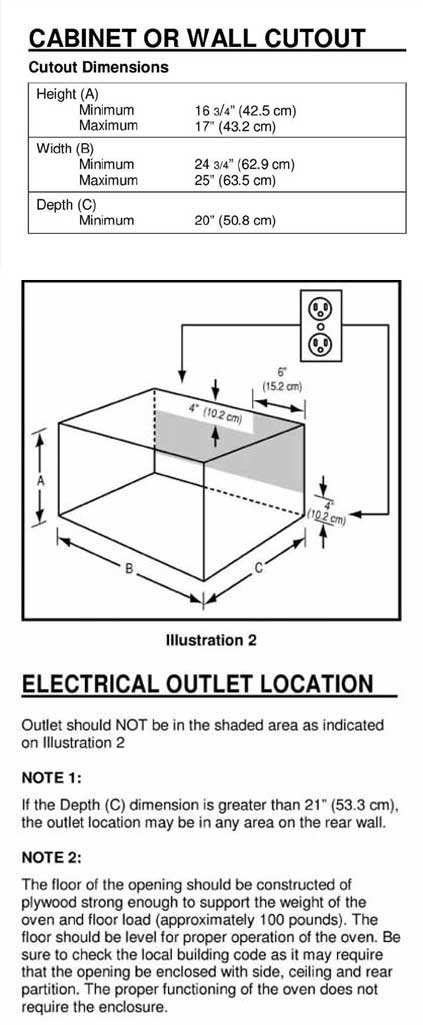 MWTK27SBK - Cutout Dimensions