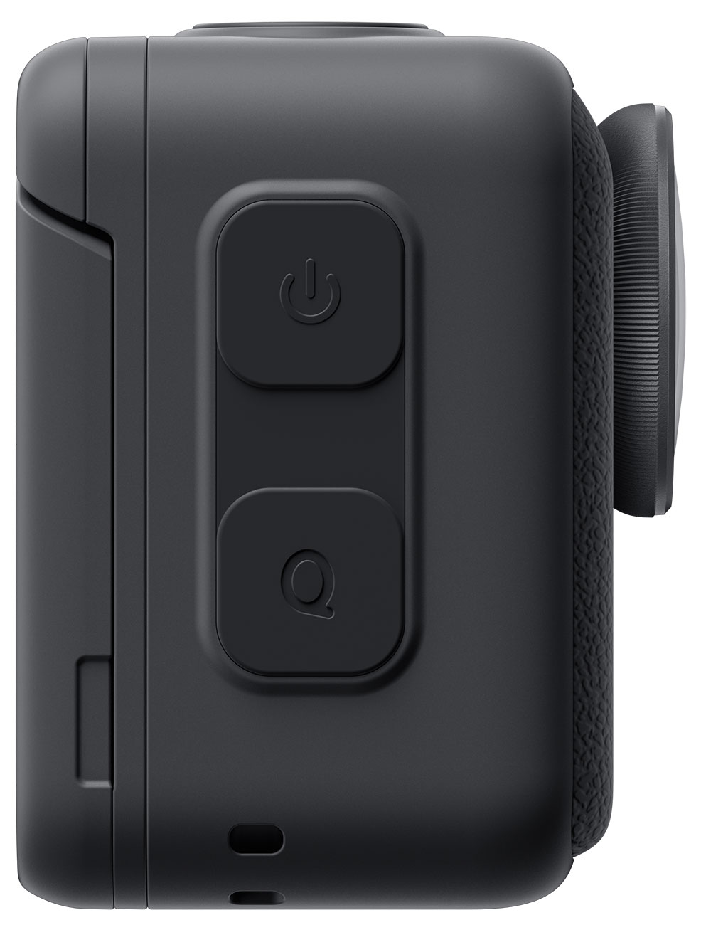 Left Side View of Insta360 Action Camera Without Case