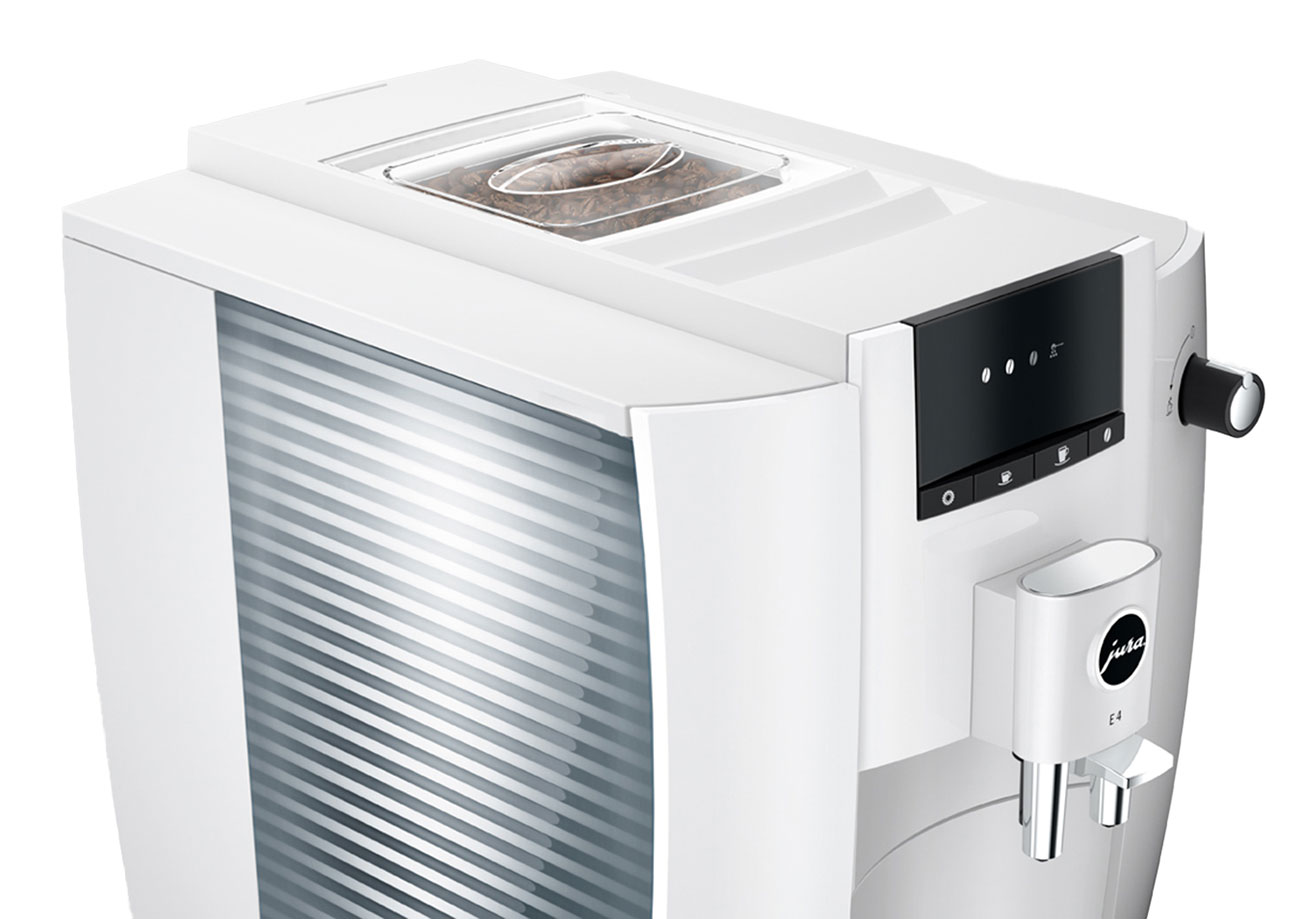 Top Side View of Jura E4 White Coffee Machine - 15560