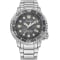 Citizen Eco-Drive Promaster Dive 44mm Watch with Gray Dial and Stainless Steel Bracelet