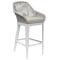 Sunset West Miami Bar Stool in Silver Grey | Frost White | Echo Ash Sunbrella