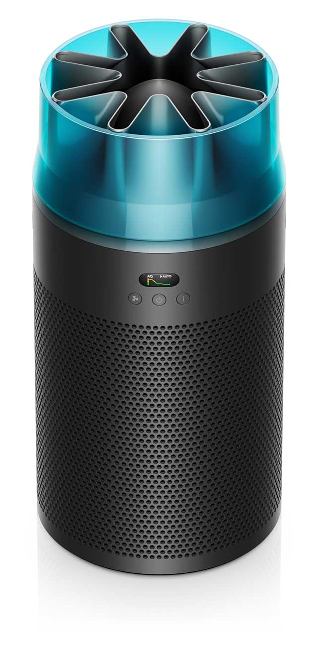 Front view of Dyson HushJet Compact Air Purifier
