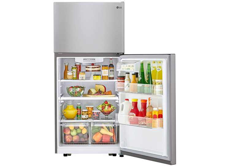 LG 20 Cu. Ft. Top Freezer Refrigerator 30-Inch Wide in Stainless Steel - LTCS20020S