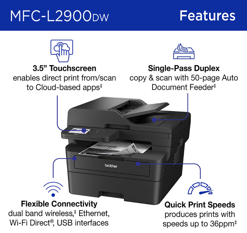 Brother - MFC-L2900DW - Printers & Scanners