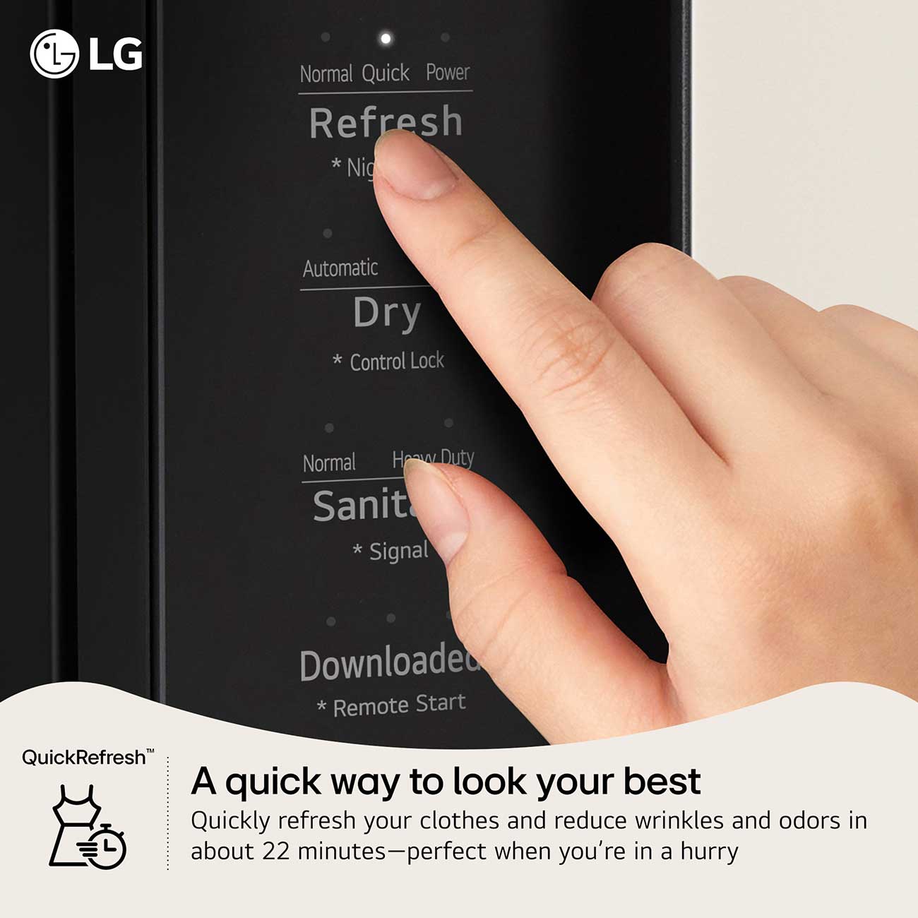 LG Styler Smart Steam Closet Refresh Detail
