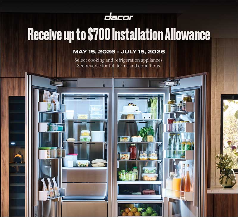 Dacor Receive up to $700 Installation Allowance