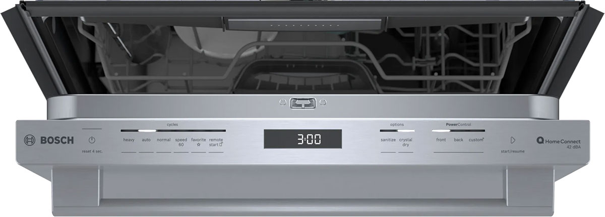 Close-up of control panel.