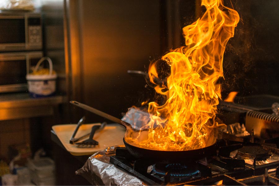Grease Fire on Stove