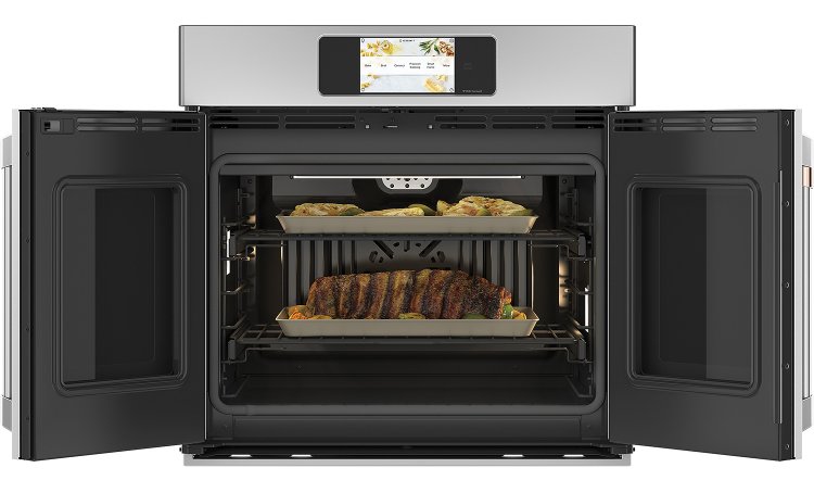 Large image of Cafe Professional Series 30" Stainless Steel Smart Built-In French-Door Single Wall Oven