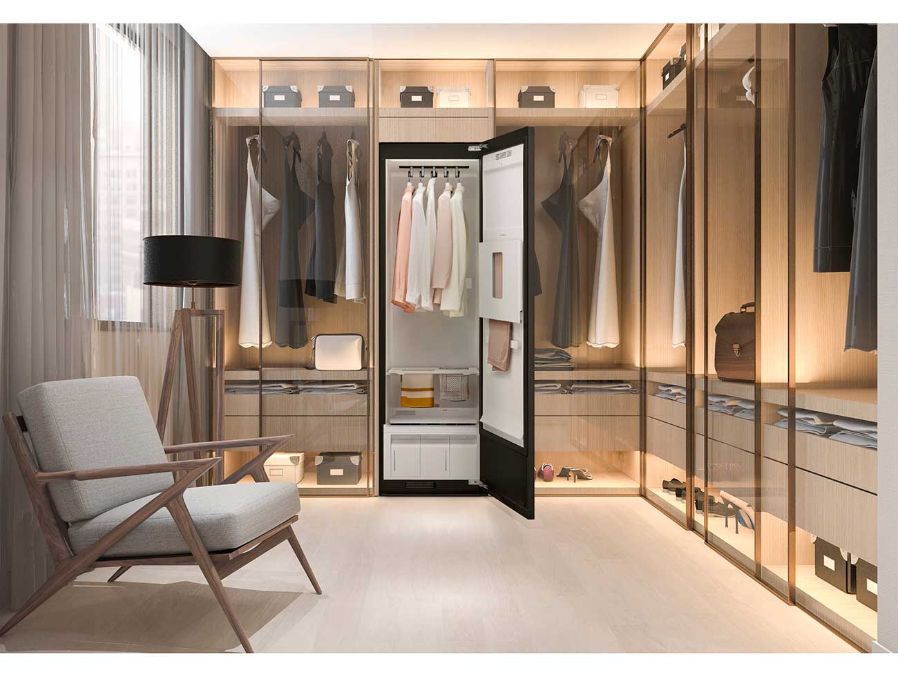 LG Styler Smart Steam Closet in Home Setting Detail 1