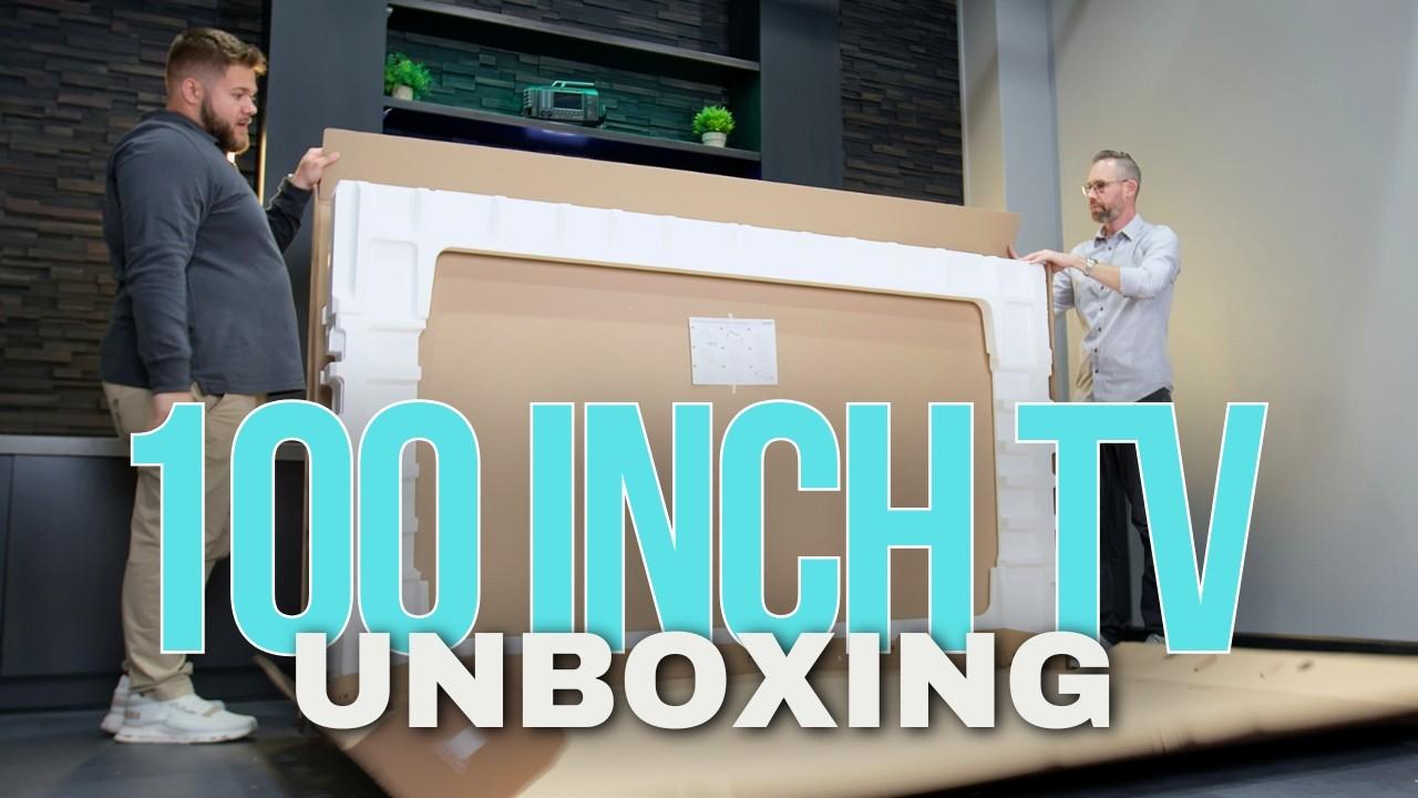 Watch Unboxing The Massive 100 Inch QN80F Series Neo QLED From Samsung!