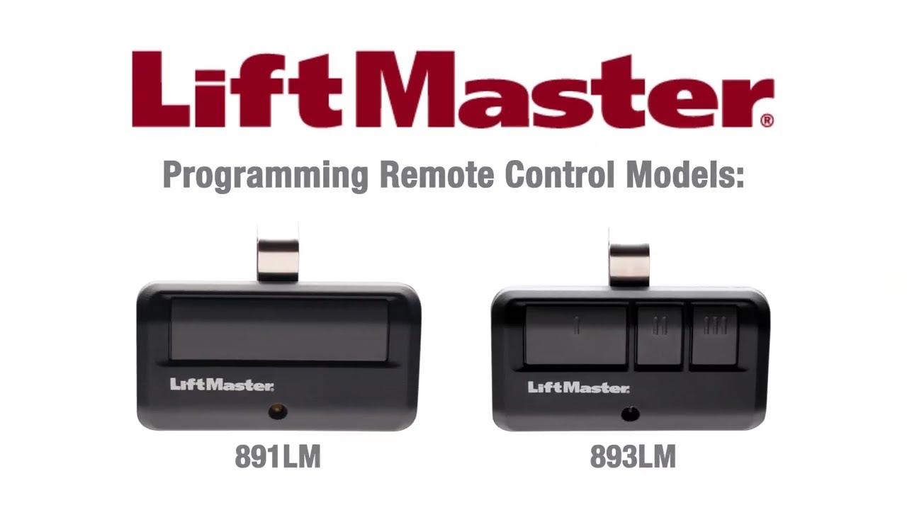 Watch How to Program LiftMaster's 891LM and 893LM Remote Controls to a Garage Door Opener