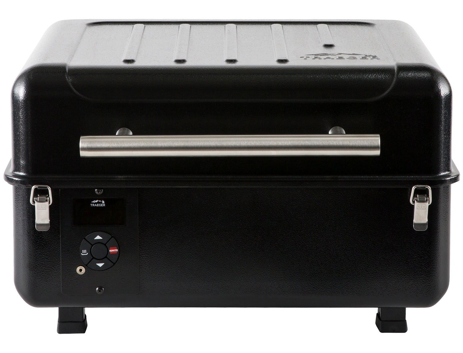 Front of a Traeger Ranger Pellet Grill in Black
