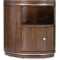 Hooker Furniture Living Room Melange Contours Side Table in Dark Walnut
