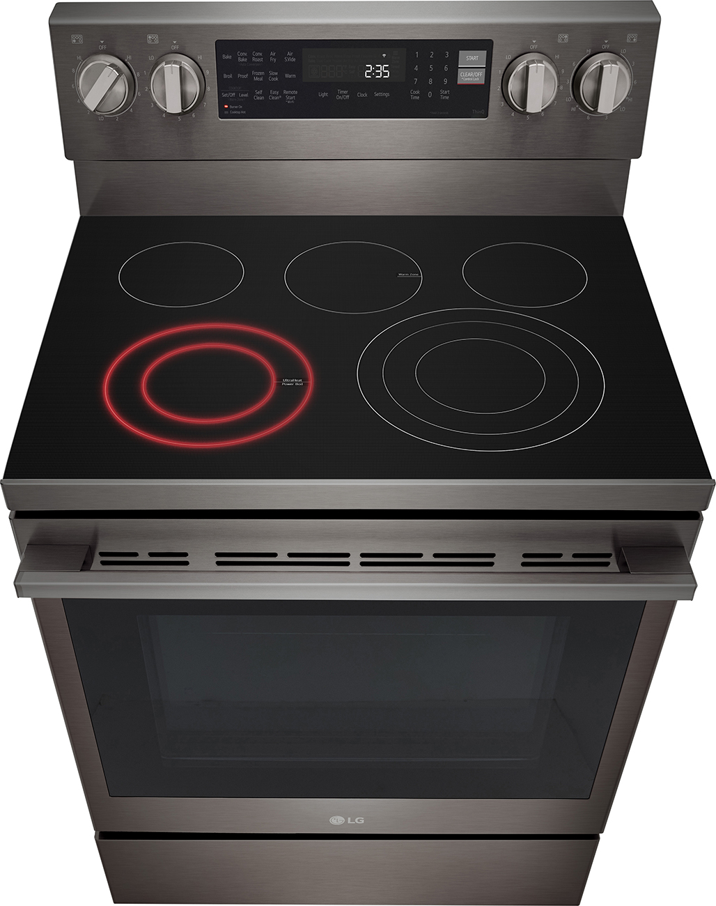 Burner View of LG Electric Range