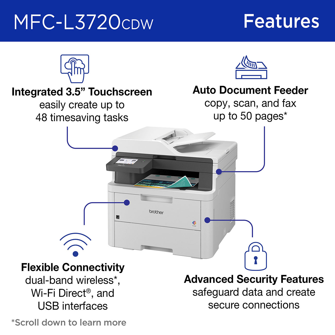 Brother - MFC-L3720CDW - Printers & Scanners
