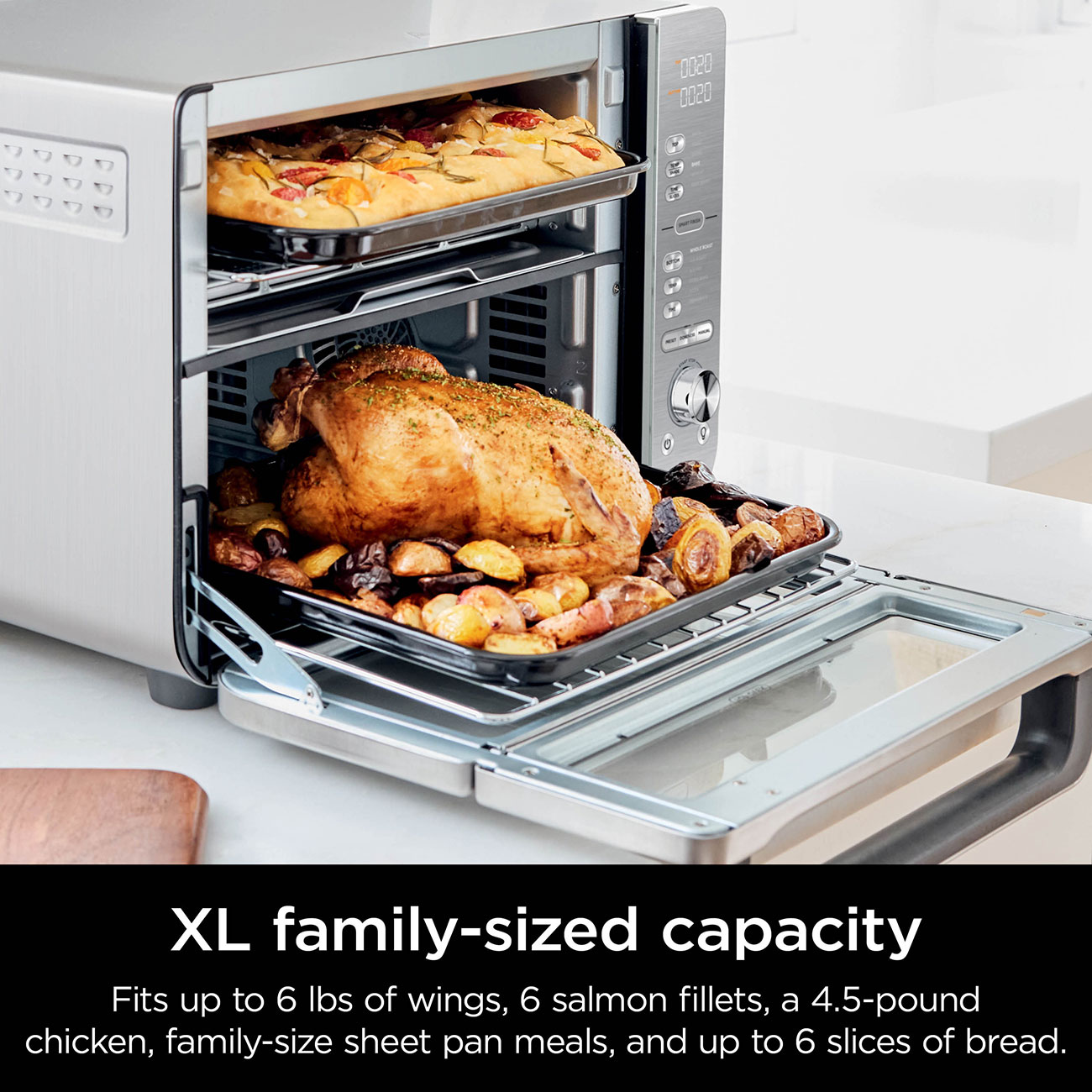 Front View of Ninja Air Fryer Capacity Feature