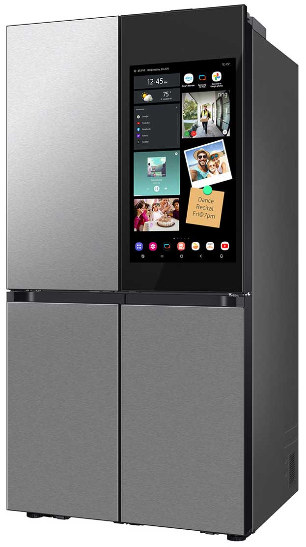 Left angle view of Samsung Bespoke Refrigerator