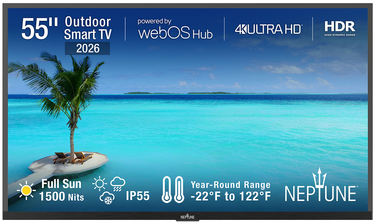 Front View of Outdoor Smart TV