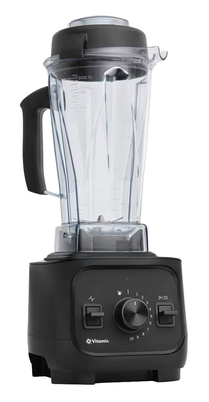Angled view of Vitamix VX1 Blender in Black empty