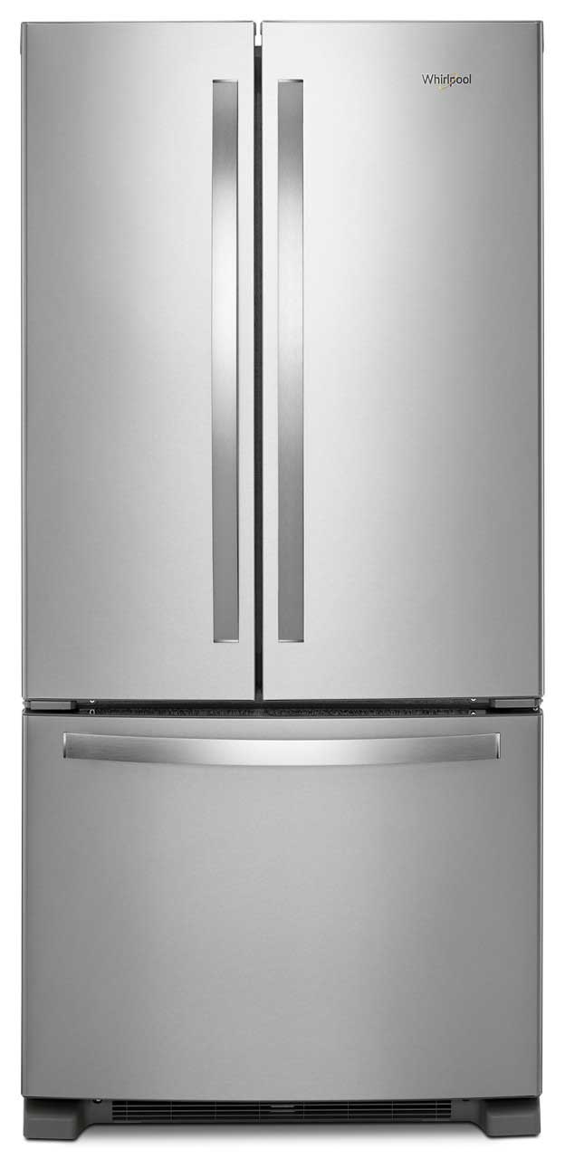 Main Front view of Whirlpool French Door Refrigerator Stainless Steel
