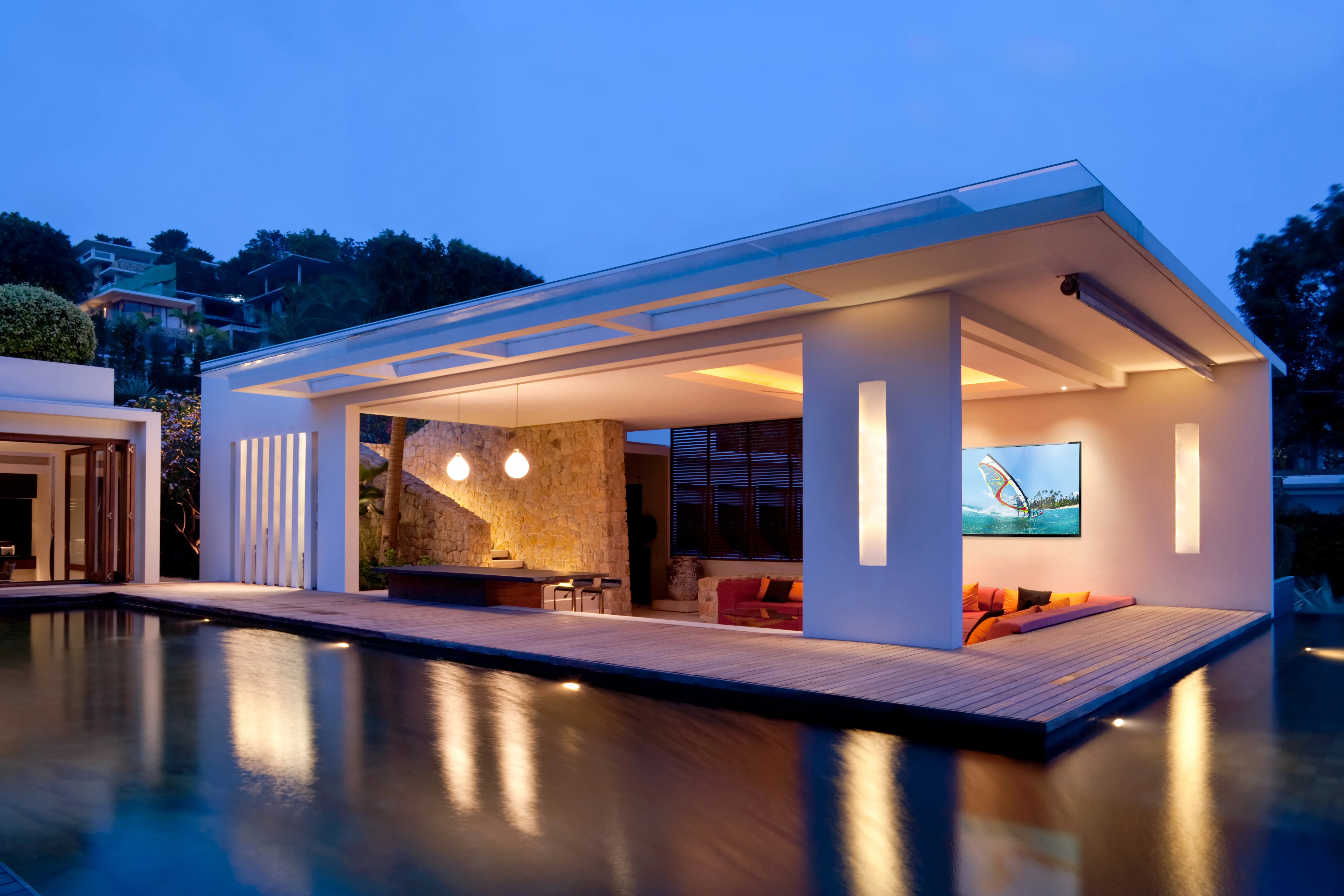 Luxury residence with Crestron whole-home control