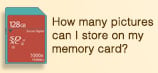 Memory Card Capacity Chart