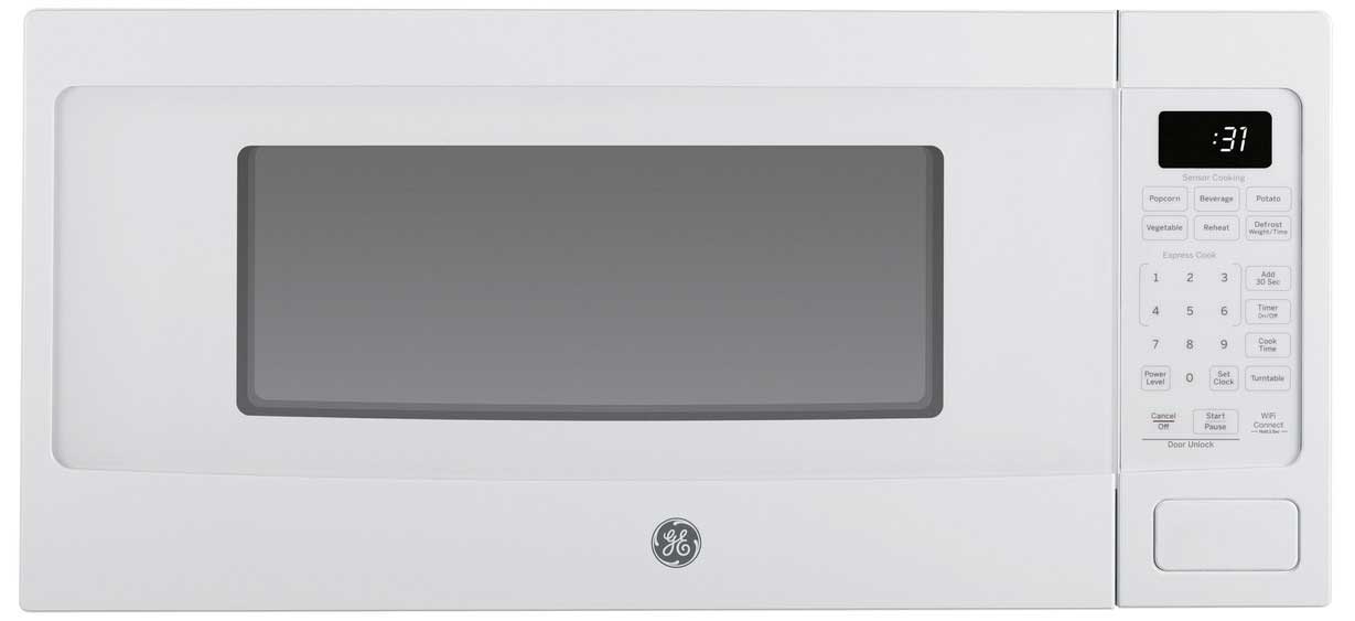 Mian Front View of GE Profile Microwave Oven in White