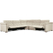 Hooker Furniture Savion Deux 5 Seat Sectional w/ 3 PWR Recliners and 6 PWR Headrests in Aries Beach