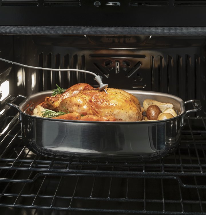 Large image of Cafe Professional Series 30" Stainless Steel Smart Built-In French-Door Single Wall Oven