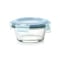 OXO Smart Seal 1 Cup Glass Round Container in Arctic Blue