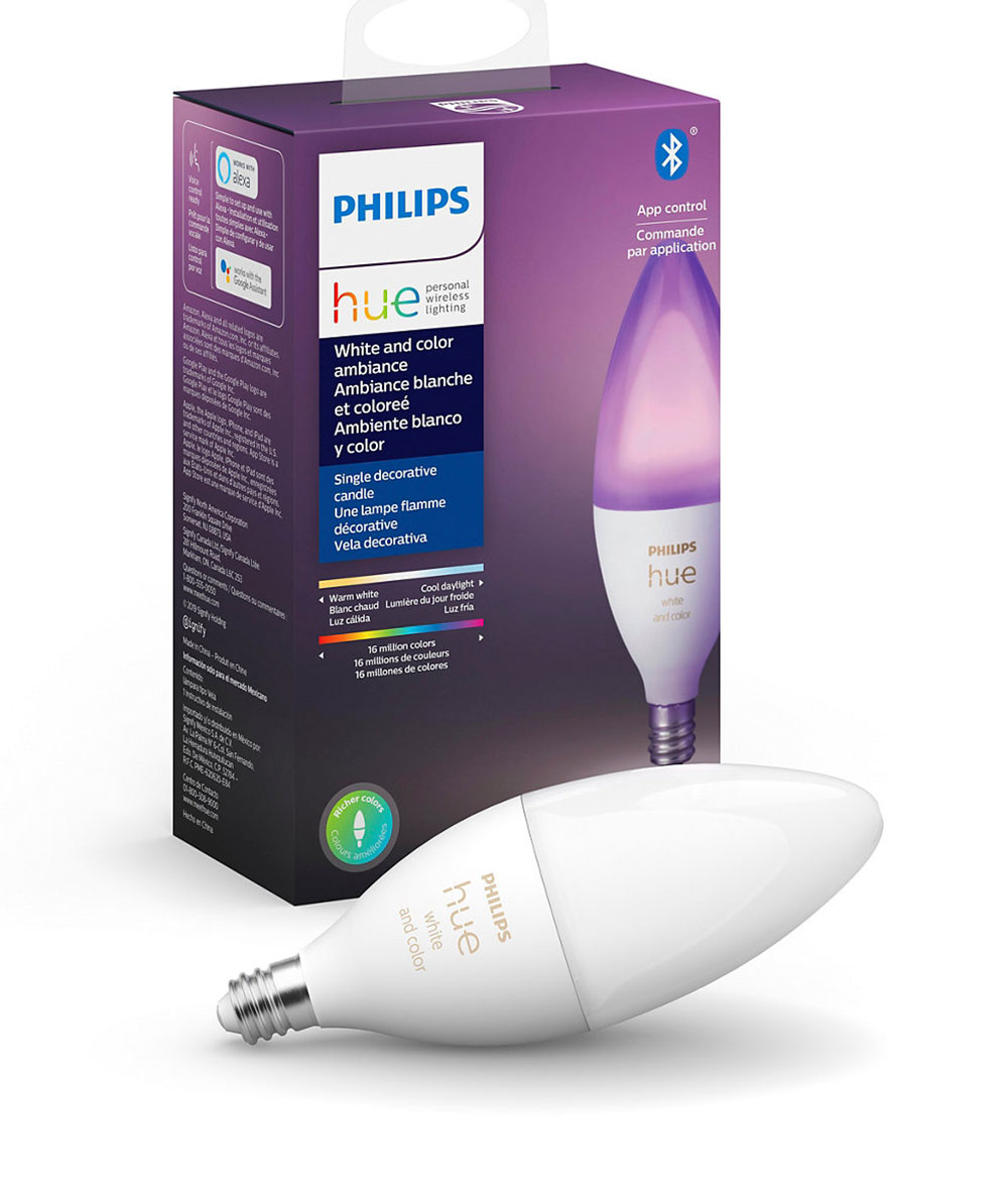 Philips Hue B39 E12 LED White And Color Ambiance Smart Bulb (Each) - 556968