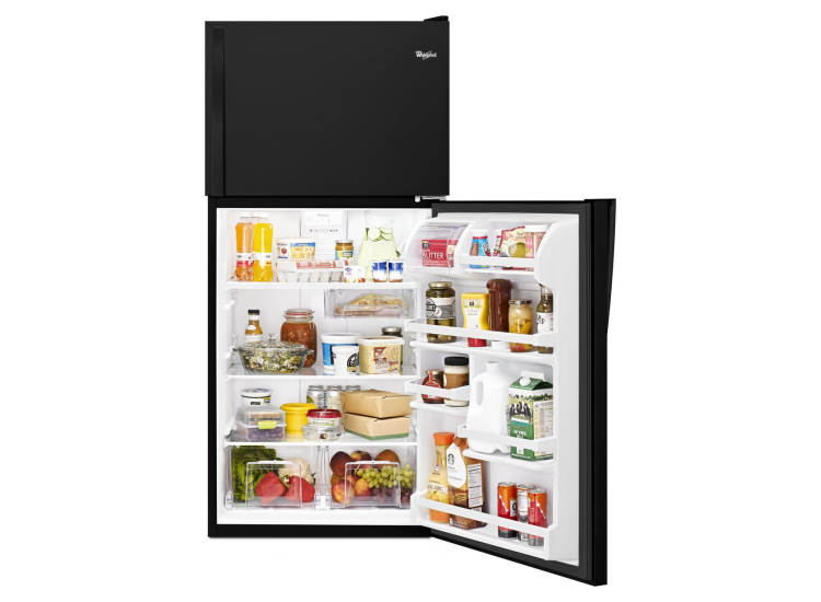 Whirlpool ADA 18.15 Cu. Ft. Top-Freezer Refrigerator 30-Inch Wide in Black - WRT318FZDB