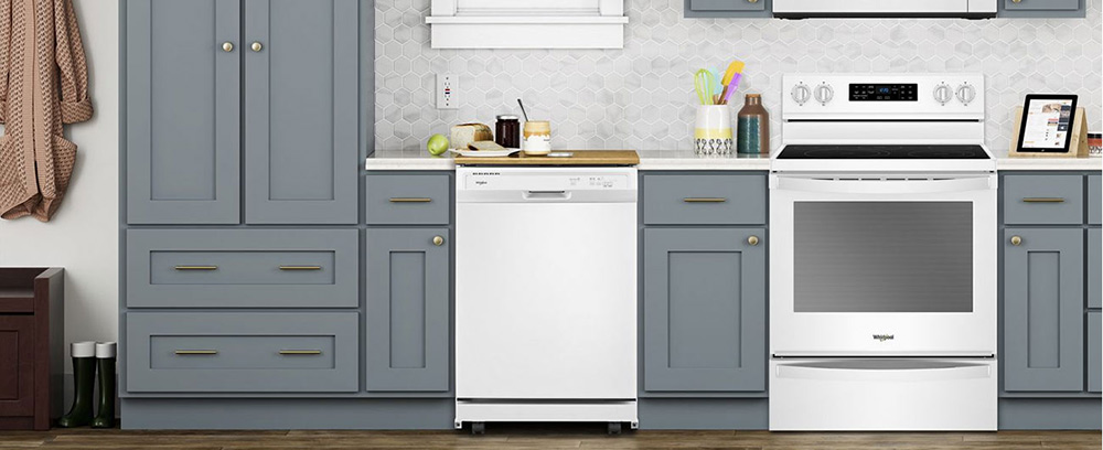 Portable Dishwasher in Kitchen