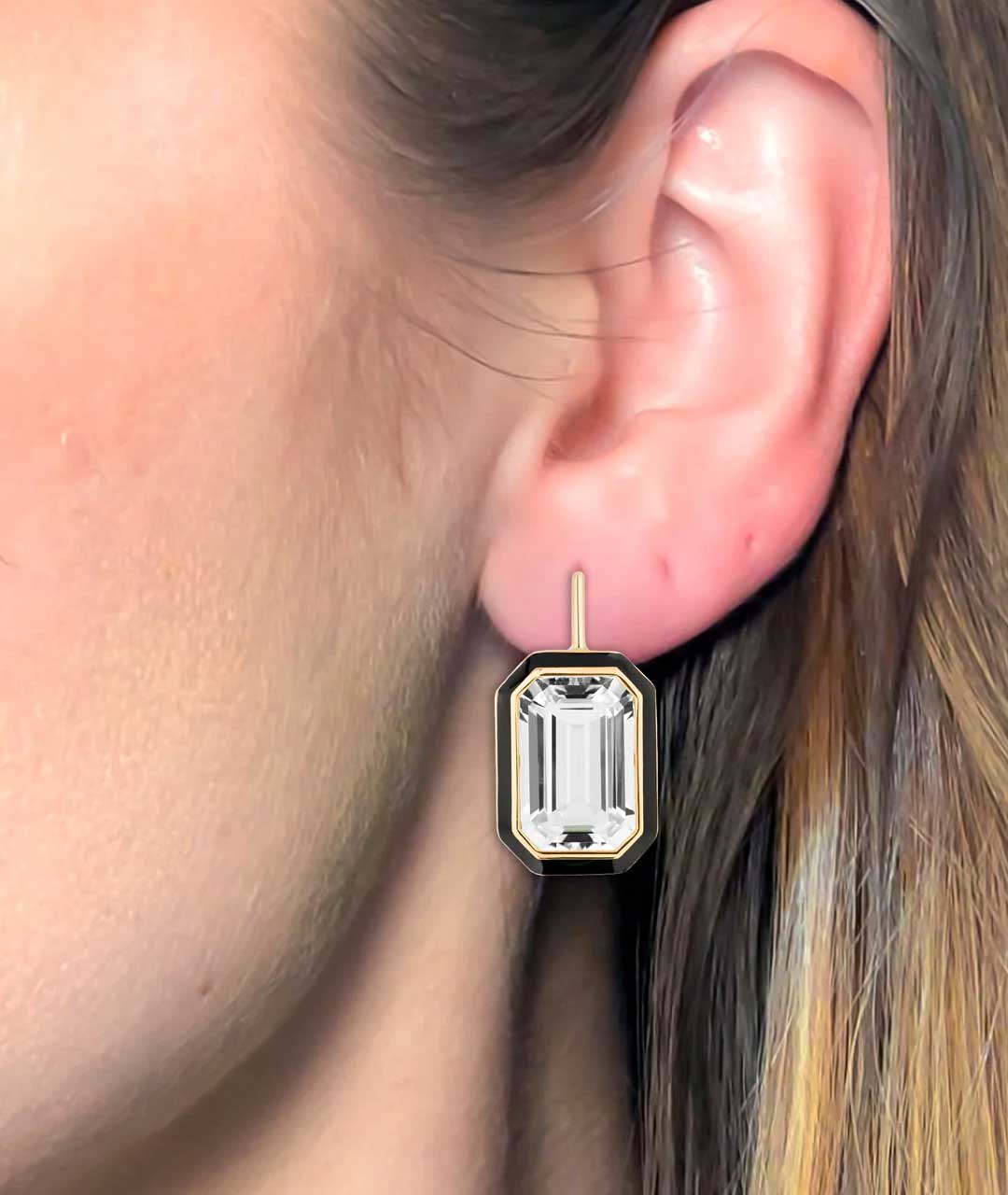 Goshwara - JE0536-RC-ENBLK-Y - Earrings