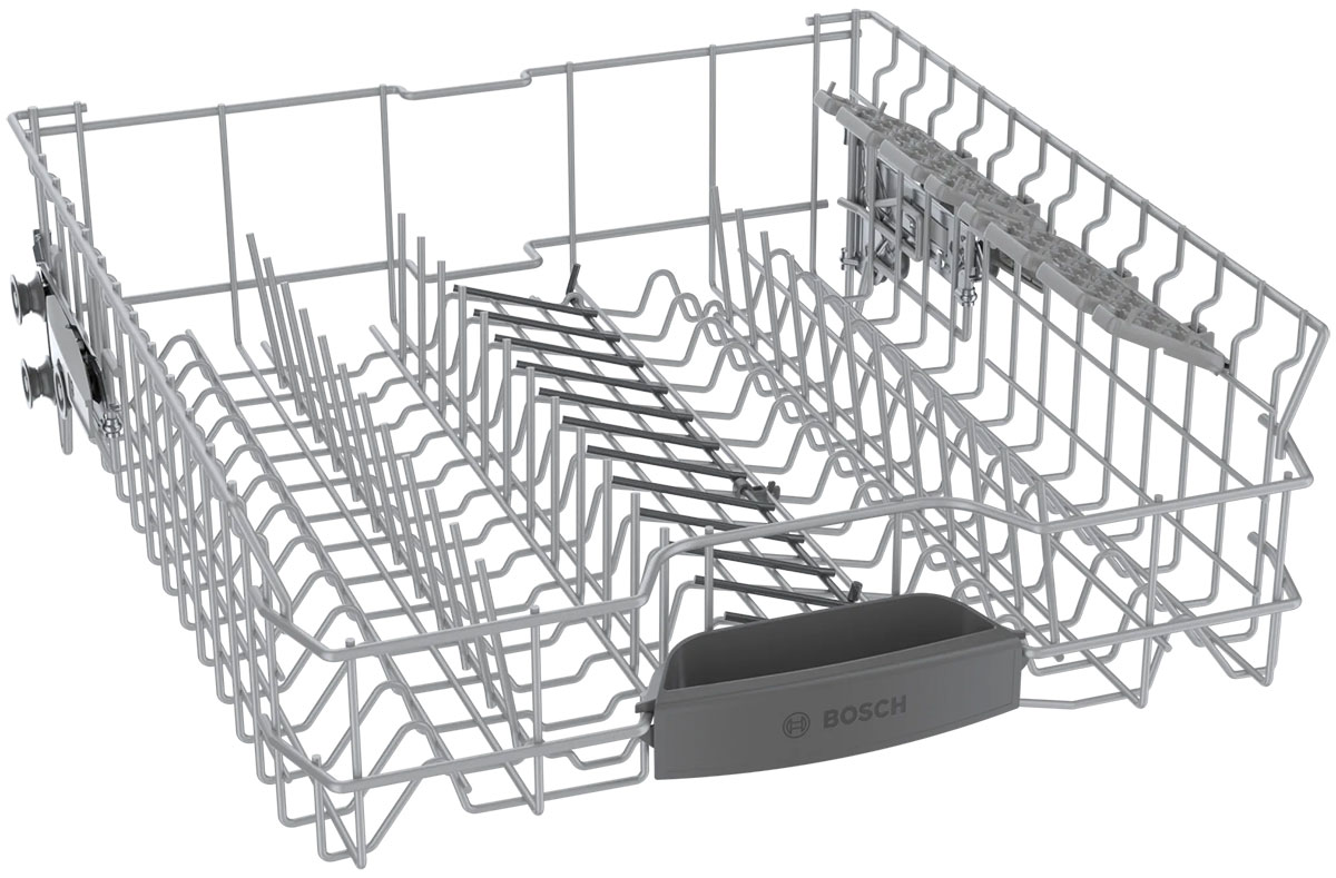 Close-up of upper rack with nothing inside.