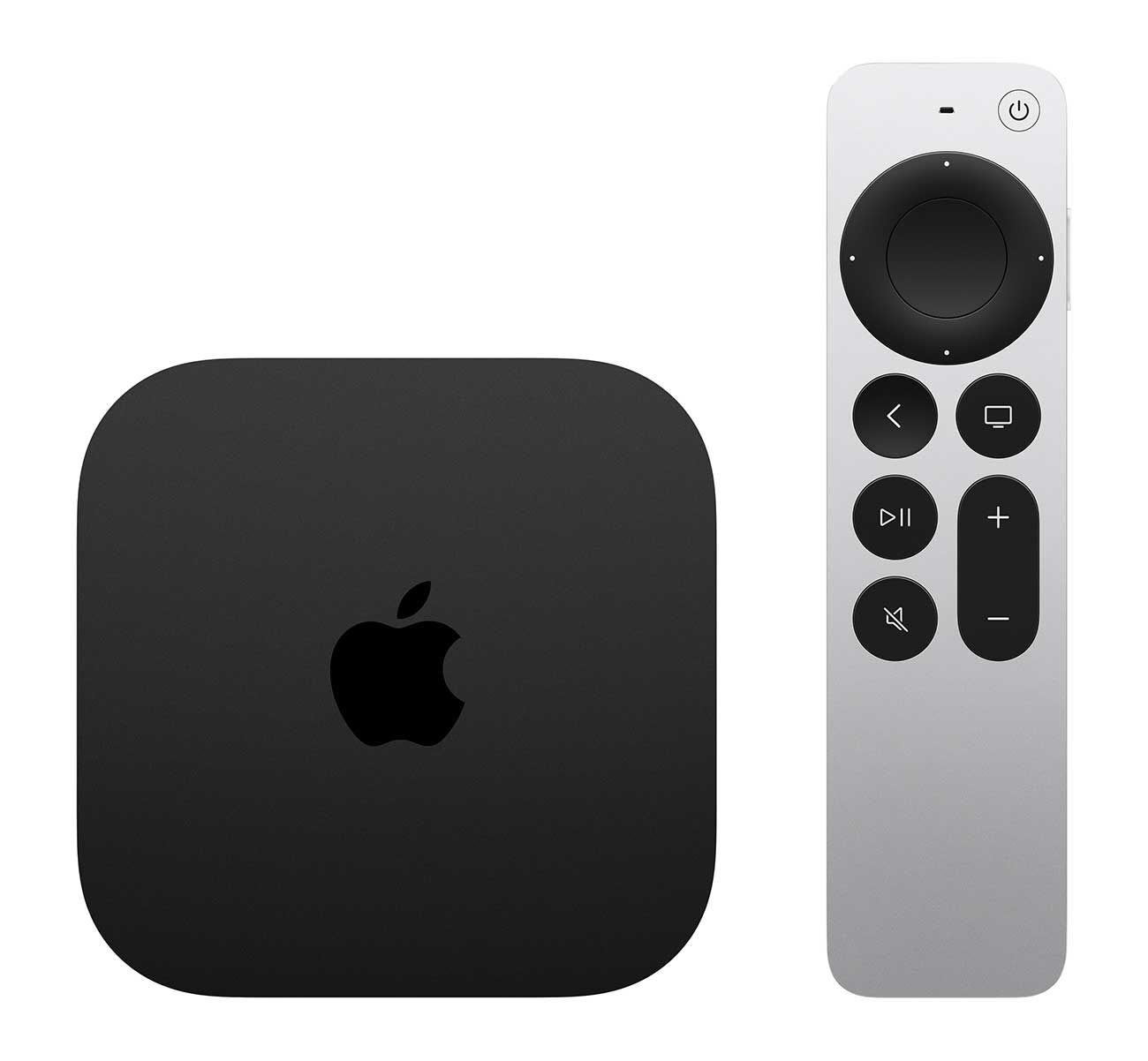 Front View Image of Apple TV + Remote