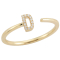 Dana Rebecca Designs DRD Single Initial 'D' Ring, Size 6.5 in 14K Yellow Gold