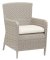 Sunset West Manhattan Dining Chair in Dove Grey | Linen Canvas Sunbrella