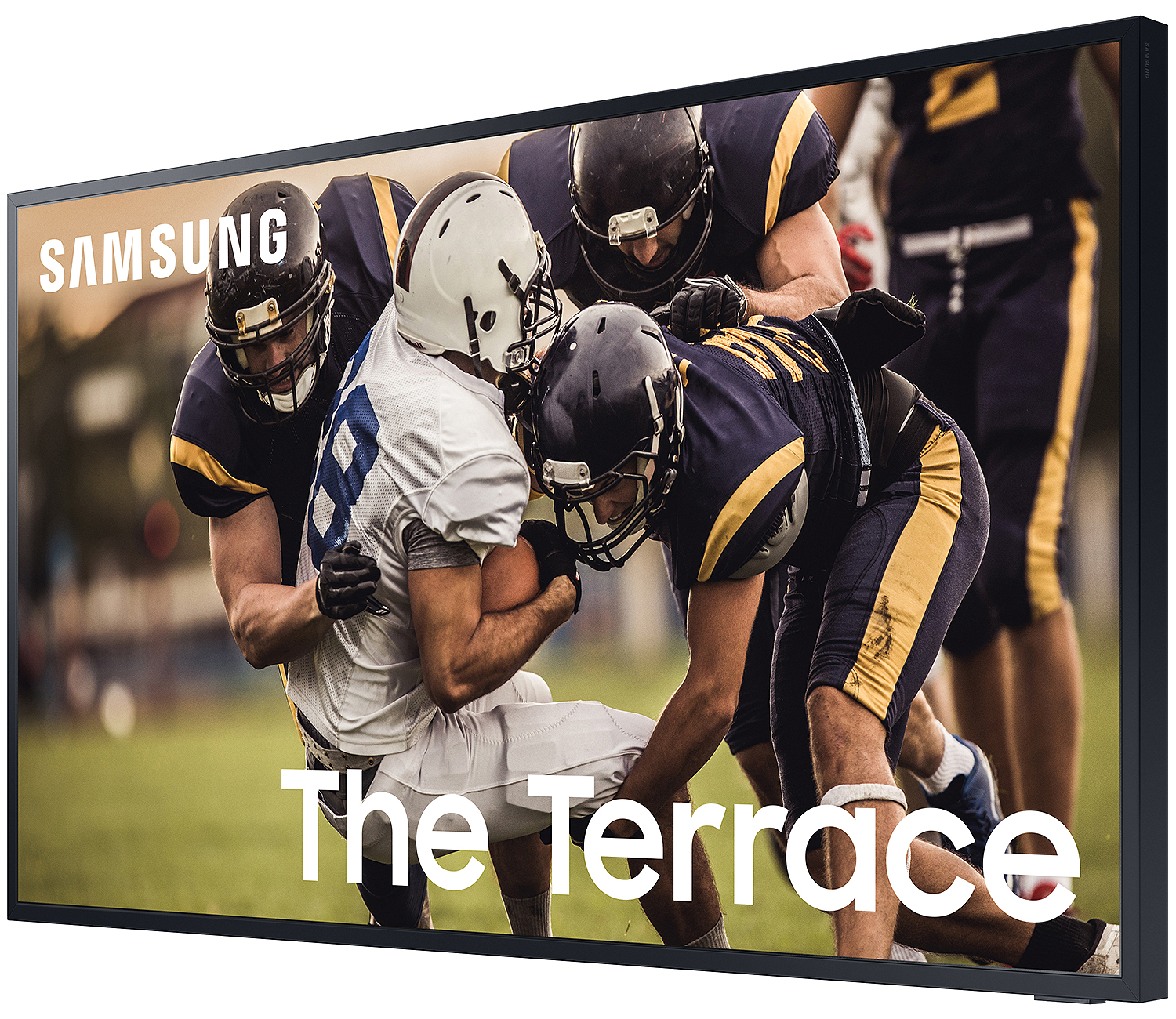 Right angle image of Samsung The Terrace Black QLED 4K UHD Outdoor Smart HDTV