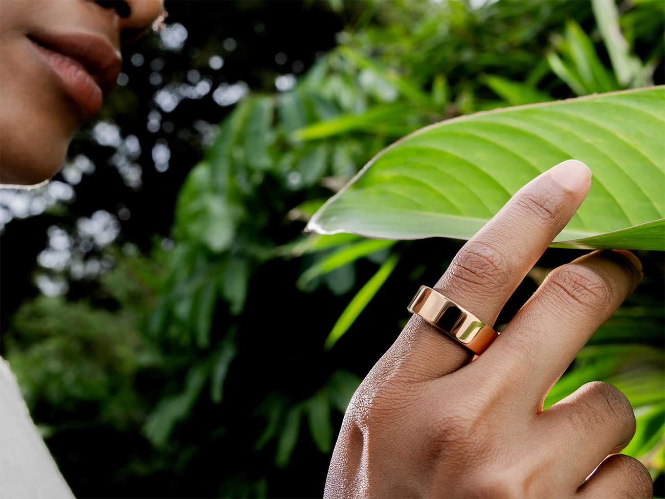 View Of Person Wearing Ultrahuman Ring Outdoors