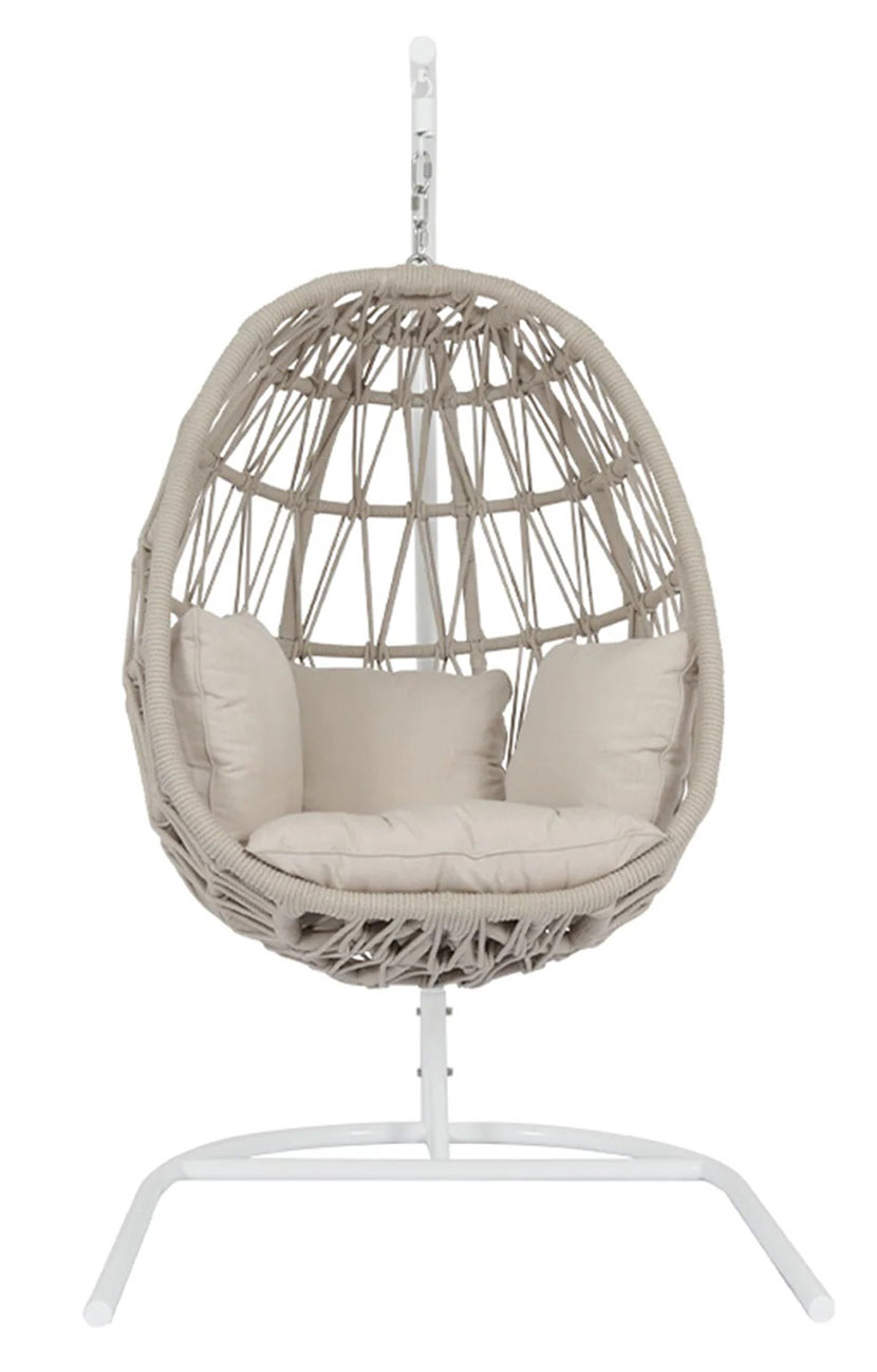 Front view of Sunset West Dana Hanging Club Chair