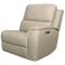 Flexsteel Henry RAF Power Recliner with Power Headrest and Lumbar in Beige Leather