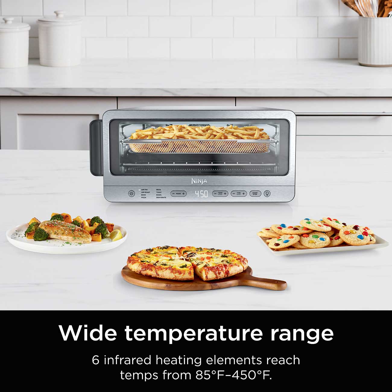 Ninja Flip Toaster Oven & Air Fryer Temp Range Detail