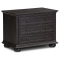 Four Hands Geoffrey Nightstand with 3 Drawers in Smoked Black Veneer