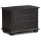 Four Hands Geoffrey Nightstand with 3 Drawers in Smoked Black Veneer