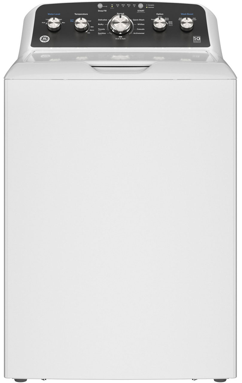 Main Front View of GE Washer in White
