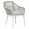 Sunset West Miami Dining Chair in Silver Grey | Frost White | Echo Ash Sunbrella