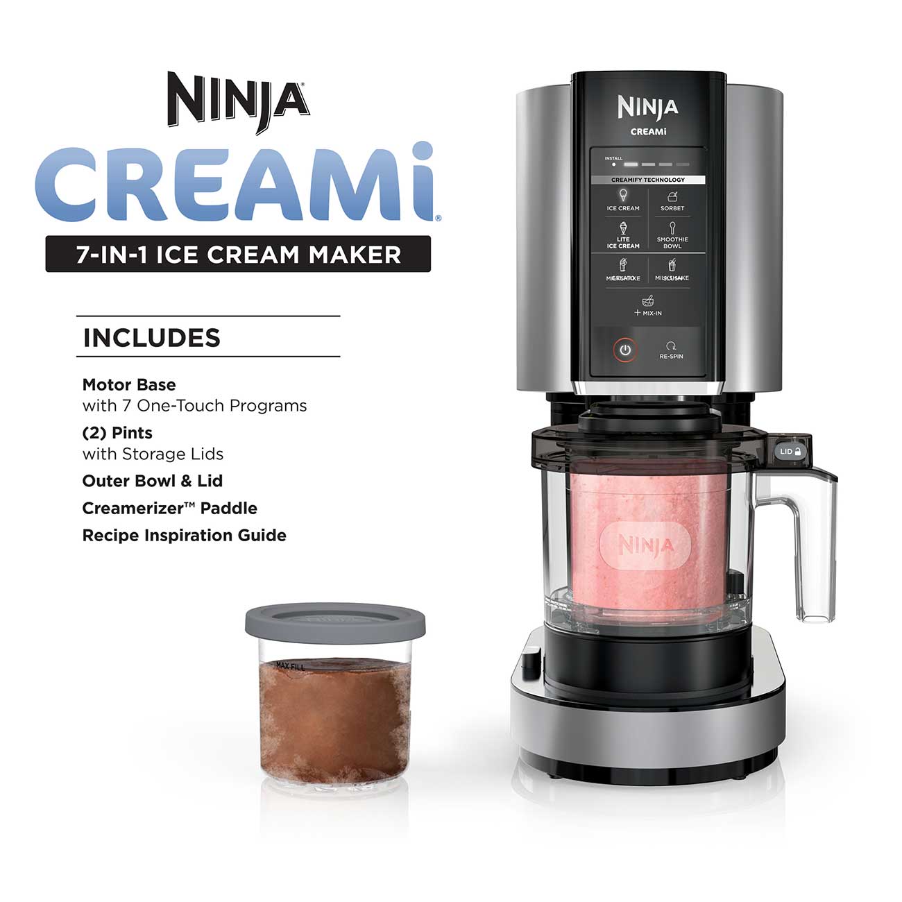 CREMI 7-in-1 Ice Cream Maker Accessories Included